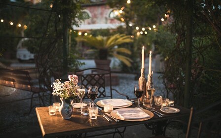 Buggiano Castello: Romantisch Toscane Villa Diner bij Kaarslicht