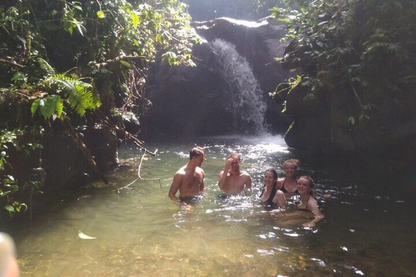 After exploring our jungle we spend time and get fresh in waterfall 