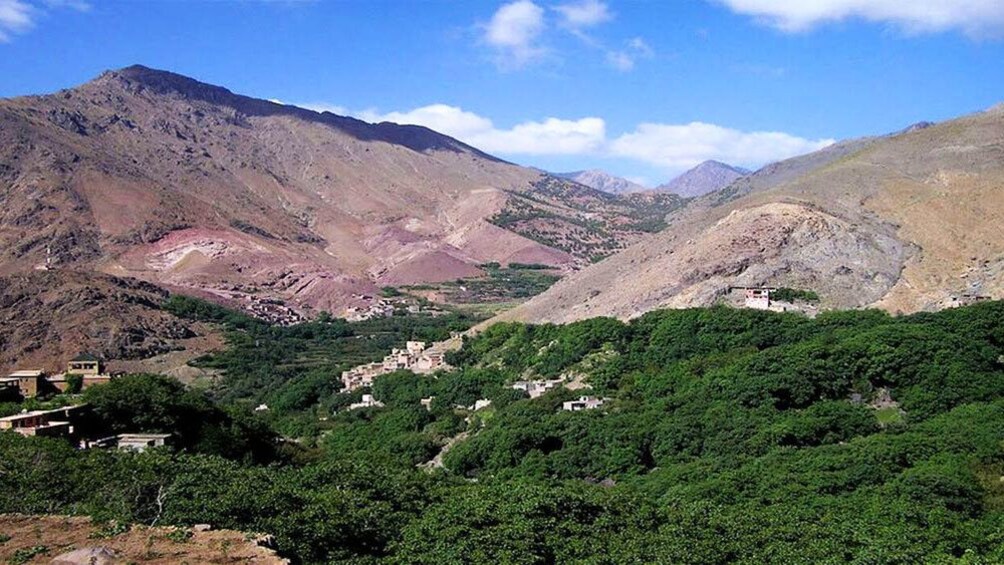 View of mountain range with trees below in 3 Valleys