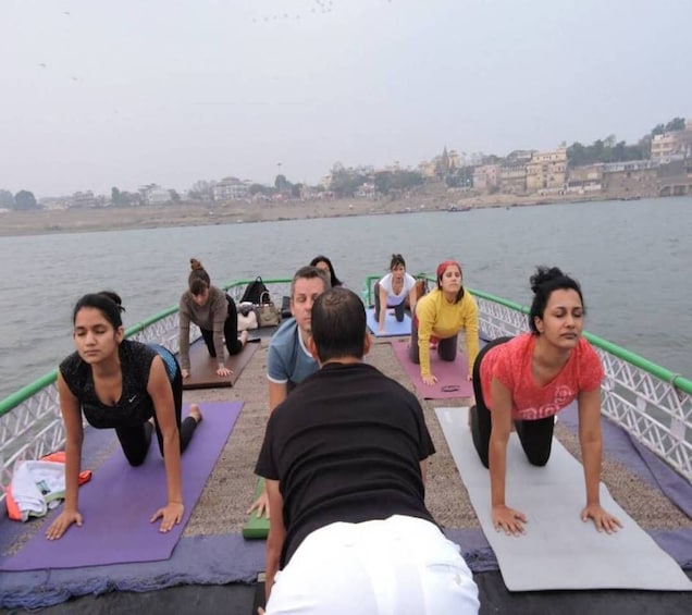 Picture 2 for Activity Varanasi: Morning Guided Boat Ride with Yoga