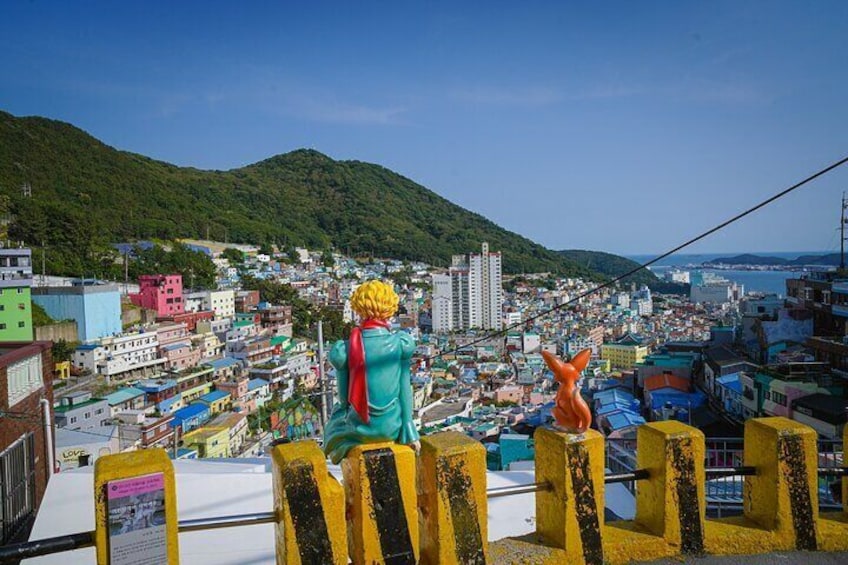 The landmark statue of the little prince in Gamcheon Culture Village