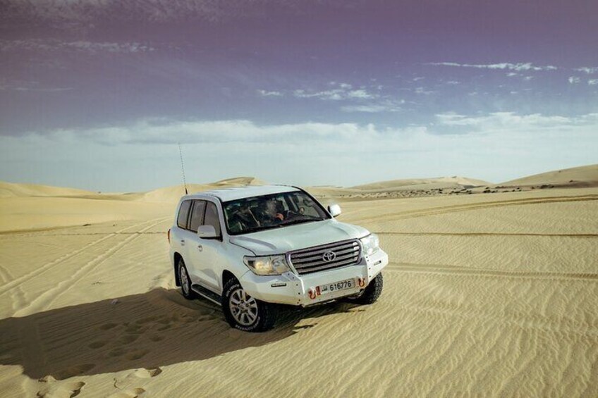 Private Desert safari with inland sea visit & Sand boarding