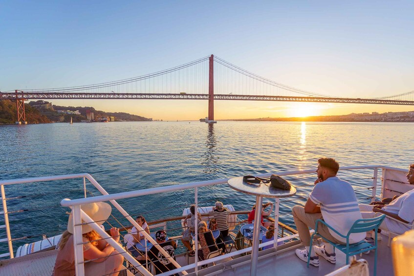 Picture 7 for Activity Lisbon: Tagus River Sunset Tour with Snacks and Drink