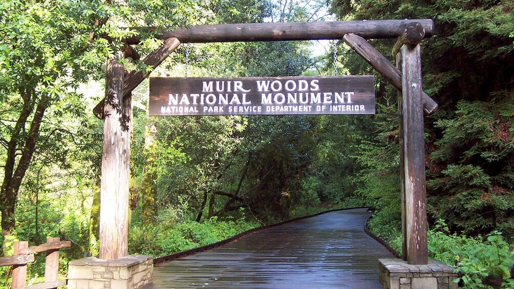 Entrance to Muir Woods National Monument in San Francisco
