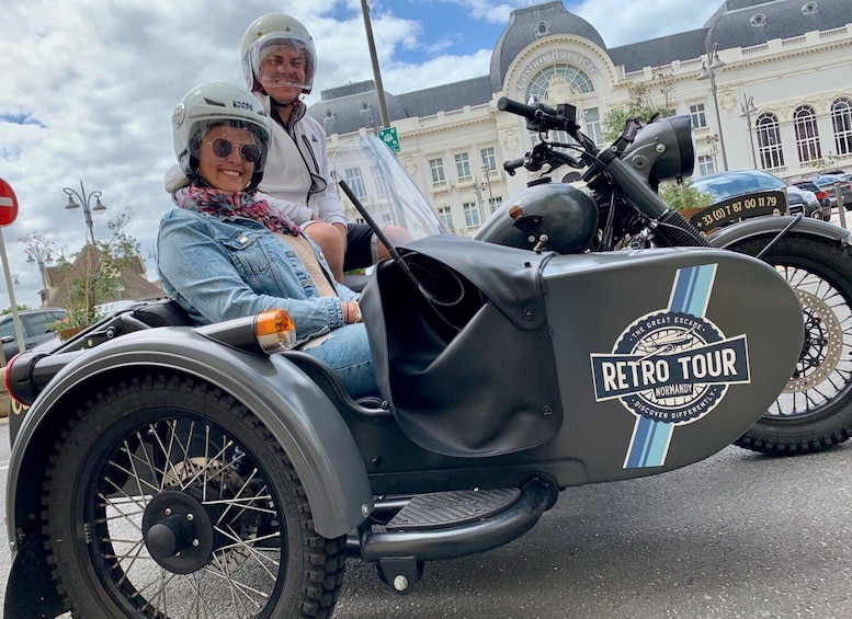 Picture 2 for Activity Deauville: Private Guided Tour by Vintage Sidecar