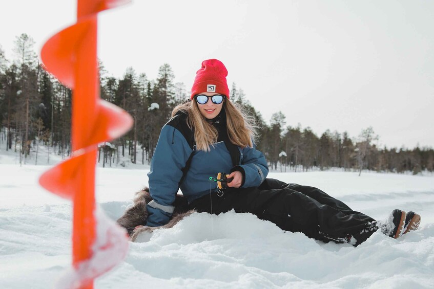 Picture 4 for Activity Levi: Finnish Ice Fishing Tour by Car