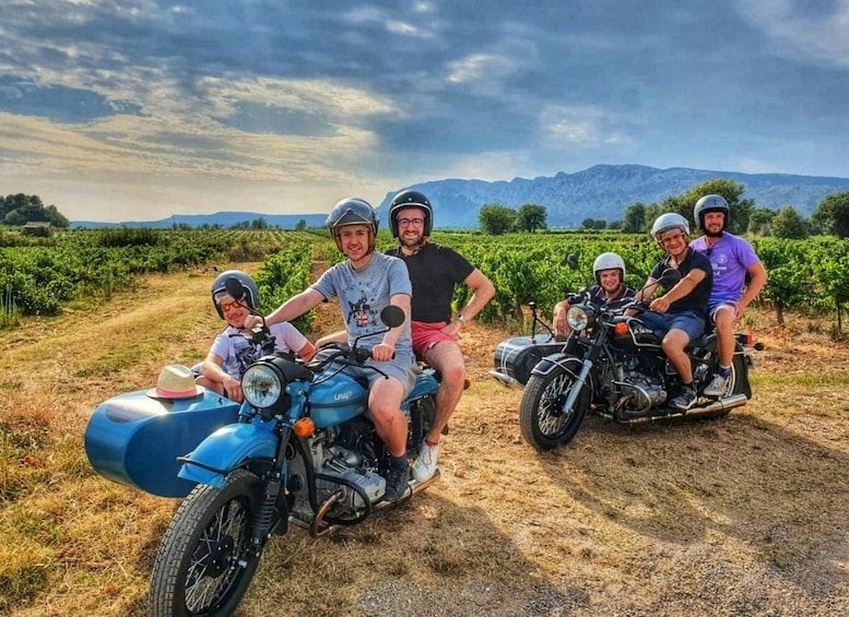 Picture 1 for Activity Aix-en-Provence: Wine & Beer Tour by Motorcycle Sidecar