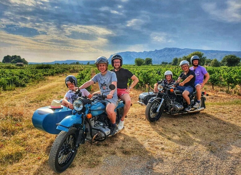 Picture 1 for Activity Aix-en-Provence: Wine or Beer Tour in Motorcycle Sidecar