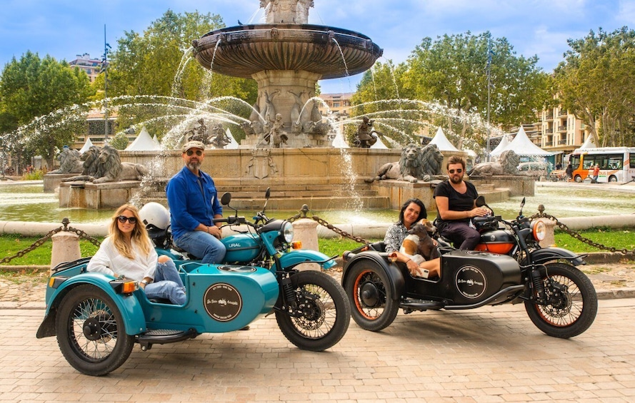 Picture 3 for Activity Aix-en-Provence: Wine & Beer Tour by Motorcycle Sidecar