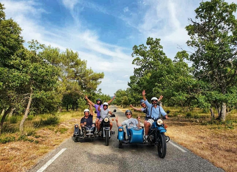 Picture 2 for Activity Aix-en-Provence: Wine or Beer Tour in Motorcycle Sidecar