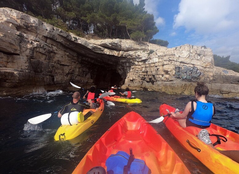 Picture 1 for Activity Pula: Sunset Adventure – Boat, Kayak, Snorkeling & Sunset