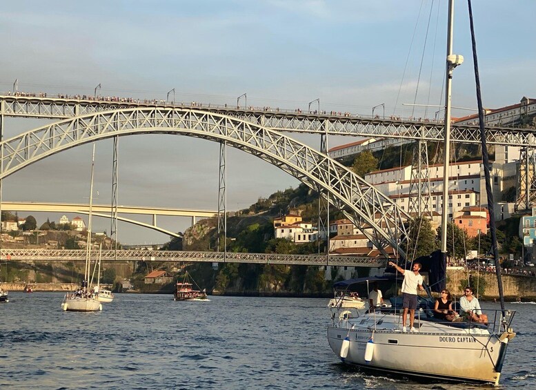 Porto: Private Douro River Charming Sailboat Cruise w/Wine