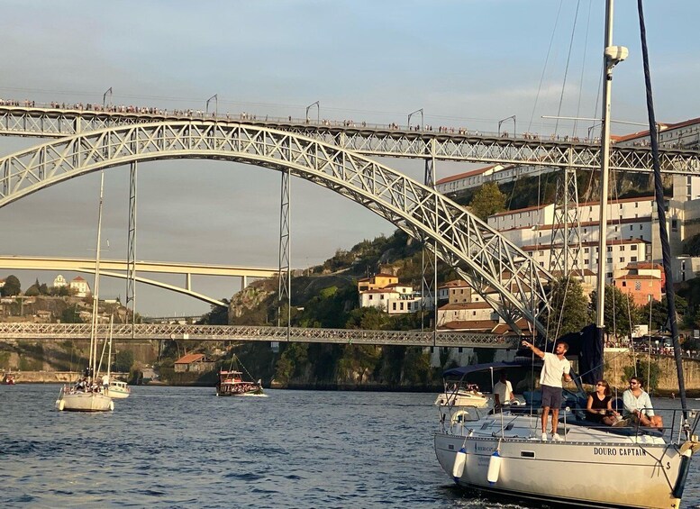 Porto: Private Douro River Charming Sailboat Cruise w/Wine