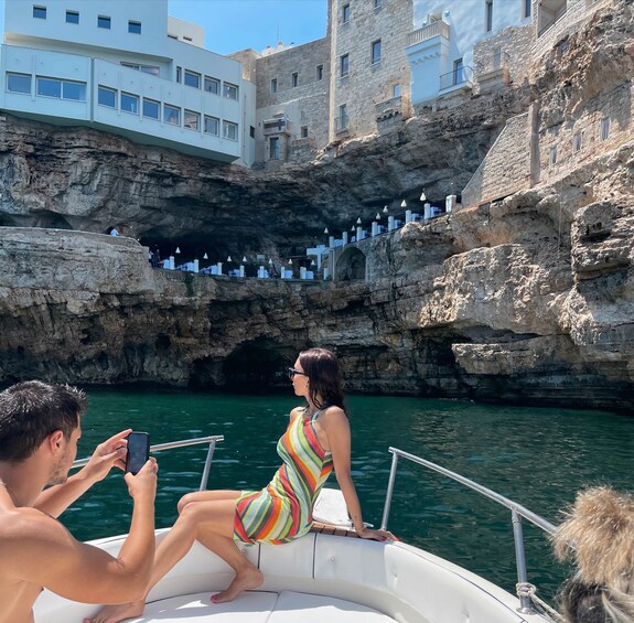 Picture 19 for Activity Polignano a Mare: Speedboat Cruise to Caves with Aperitif