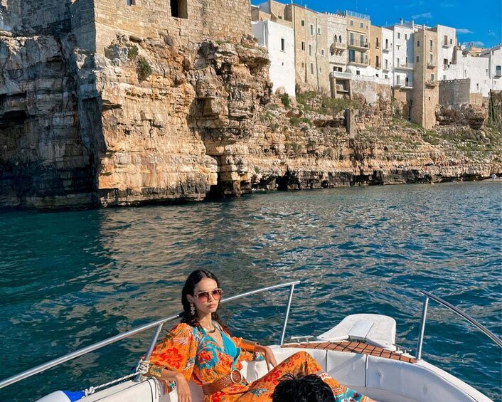 Picture 23 for Activity Polignano a Mare: Speedboat Cruise to Caves with Aperitif