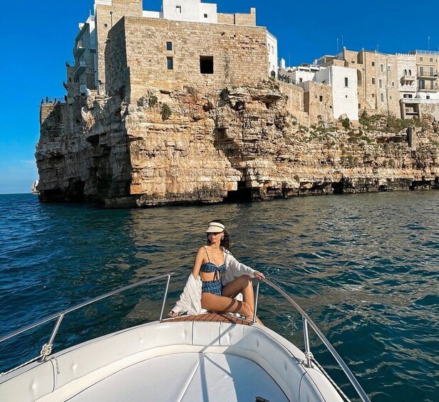 Picture 24 for Activity Polignano a Mare: Speedboat Cruise to Caves with Aperitif