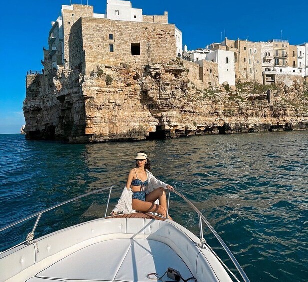 Picture 24 for Activity Polignano a Mare: Speedboat Cruise to Caves with Aperitif