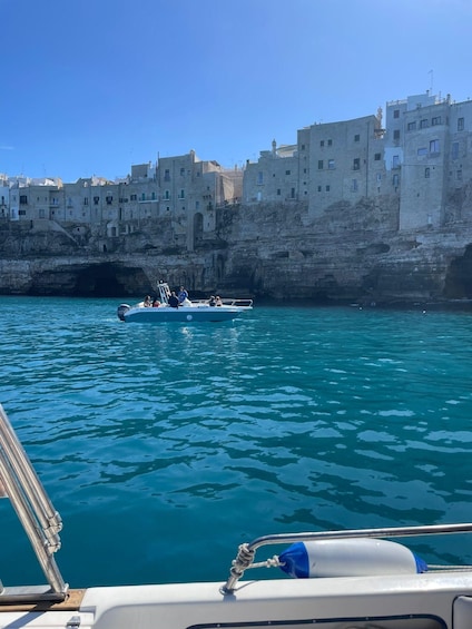 Picture 3 for Activity Polignano a Mare: Speedboat Cruise to Caves with Aperitif