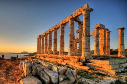 Vanuit Athene: Kaap Sounion Privé Dagtocht bij Zonsondergang