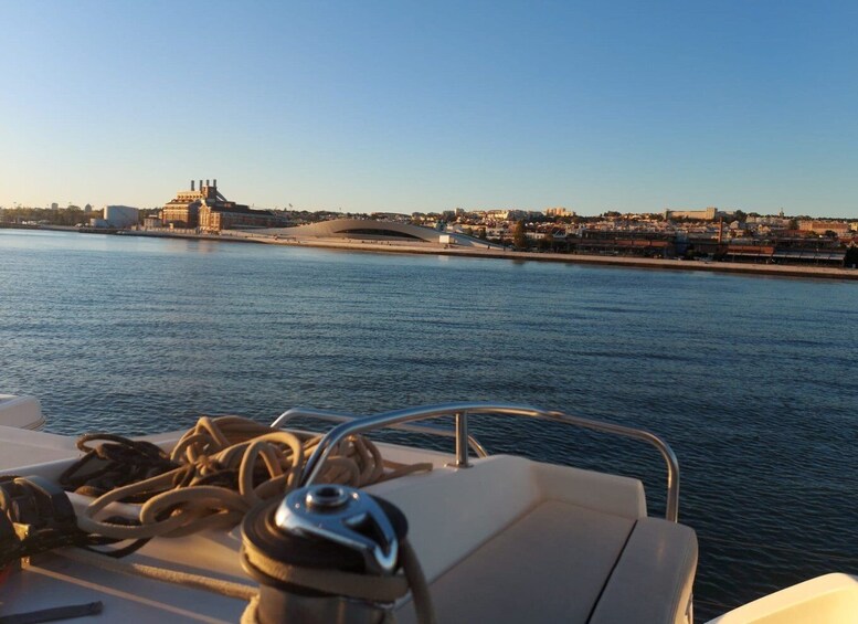 Picture 2 for Activity Lisbon: Sunset Catamaran Cruise with Welcome Drink