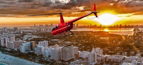 Miami Beach: 30-Minute Private Sunset Luxury Helicopter Tour