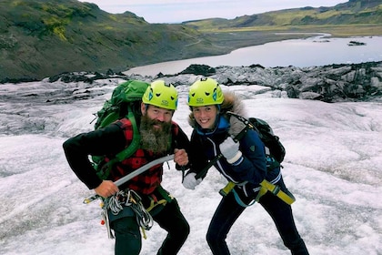 RVK: caminata por el glaciar, cascadas de la costa sur y playa de arena neg...