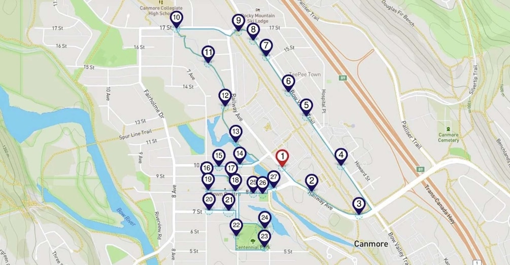 Picture 2 for Activity Canmore: Downtown Sightseeing Smartphone Audio Walking Tour