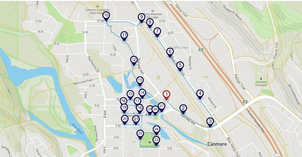 Picture 2 for Activity Canmore: Downtown Sightseeing Smartphone Audio Walking Tour