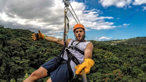 From San Juan: Zipline Canopy Adventure Tour