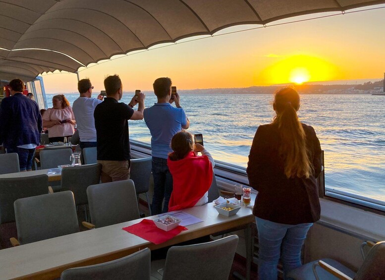 Picture 4 for Activity Lisbon: Tejo River Sunset Cruise with Welcome Drink