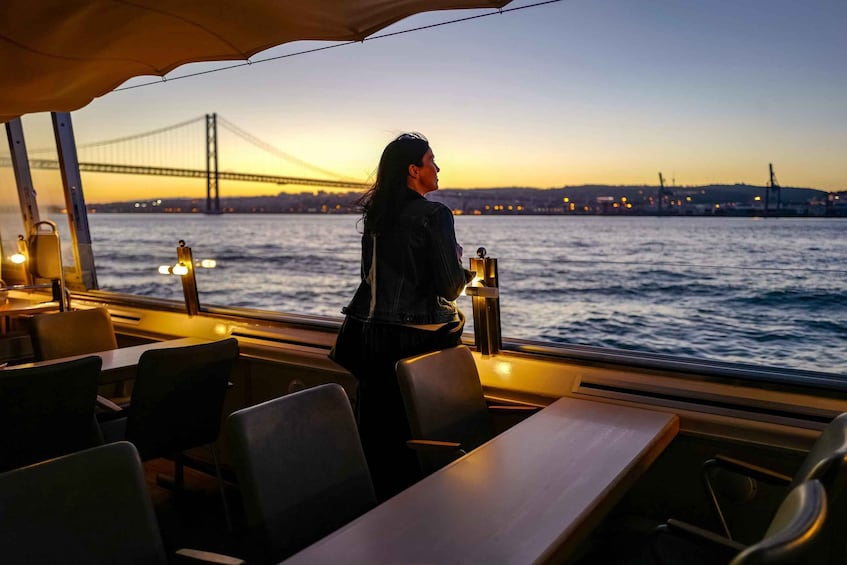 Picture 3 for Activity Lisbon: Tagus River Sunset Cruise with Welcome Drink