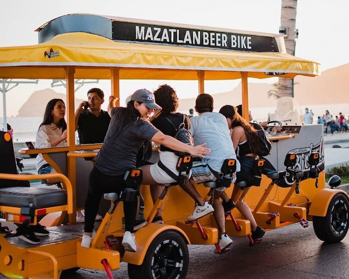 Picture 2 for Activity Mazatlan: Seafront Boardwalk Beer Bike Tour
