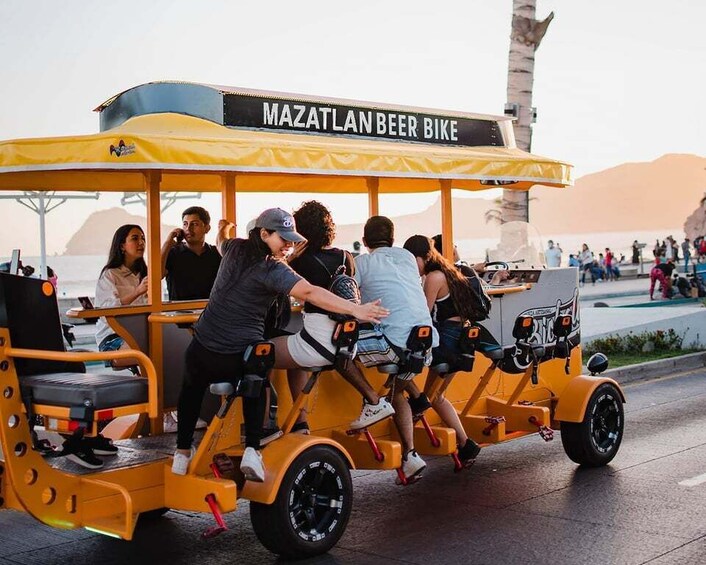 Picture 2 for Activity Mazatlan: Seafront Boardwalk Beer Bike Tour