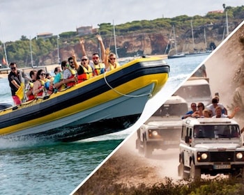 Algarve: Excursión de un día en barco y jeep