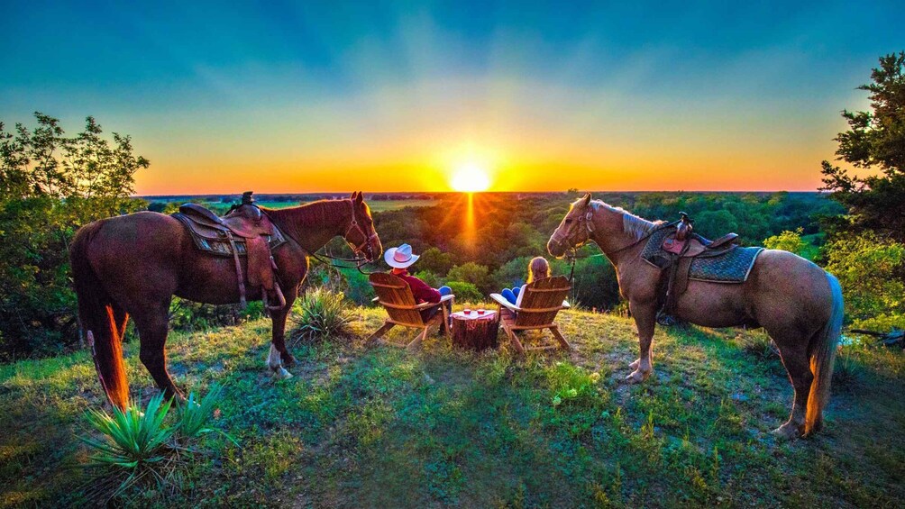 Picture 3 for Activity Waco: Sunset Horseback Ride with Campfire, S'mores, & Games
