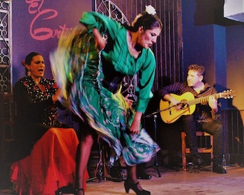 Madrid: Flamencoworkshop en voorstelling in Taberna El Cortijo