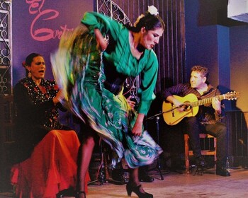 Madrid : Spectacle de flamenco avec dîner, boissons et cours facultatif