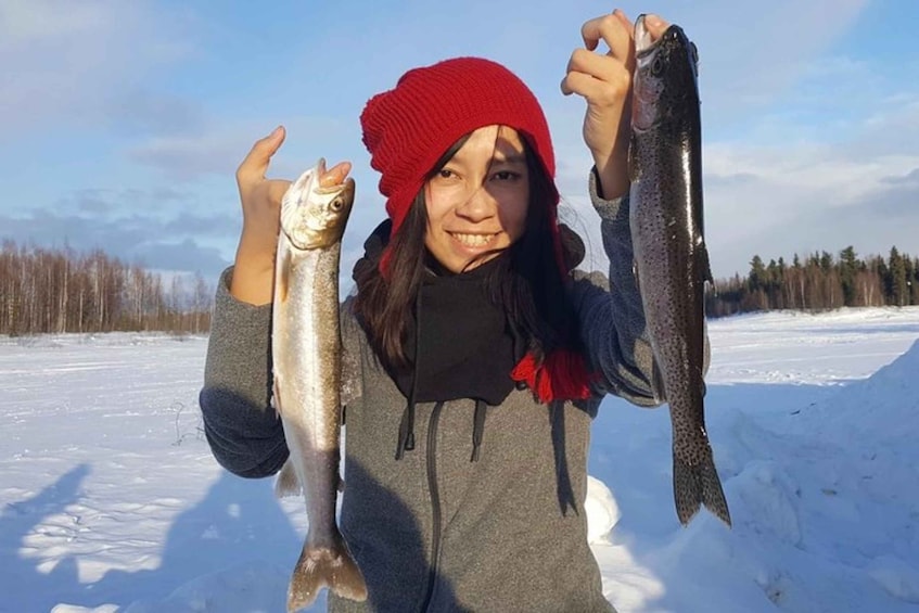 Picture 1 for Activity Fairbanks: Guided Ice Fishing Tour