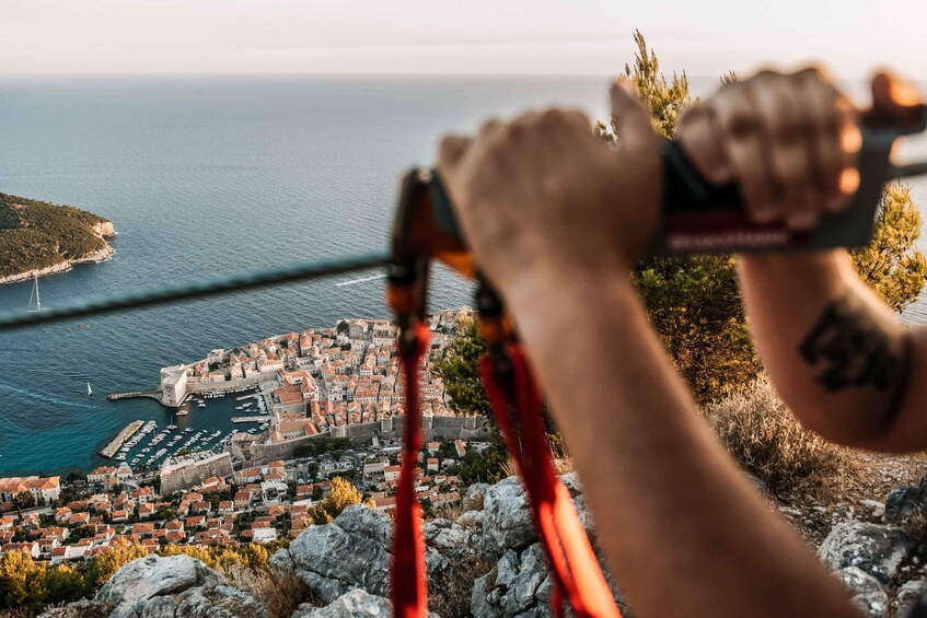 Picture 4 for Activity Dubrovnik: Sunset Zip Line Experience Followed by Wine