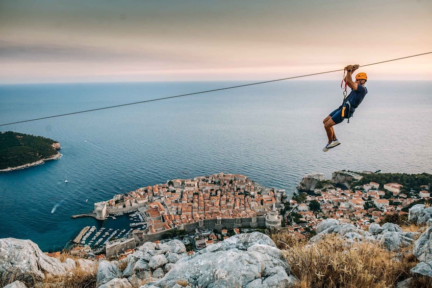 Dubrovnik: Sunset Zip Line Experience Followed by Wine