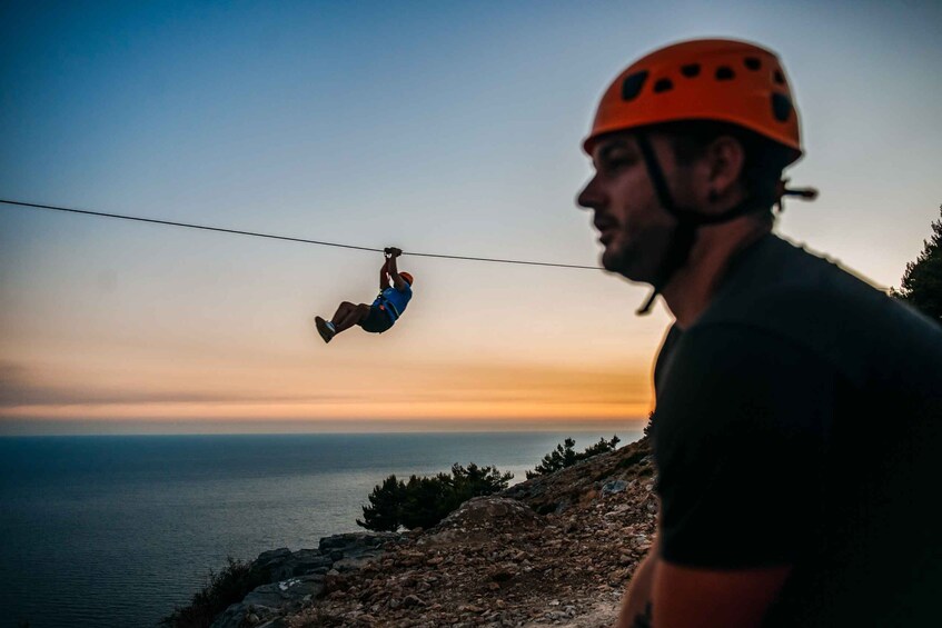 Picture 7 for Activity Dubrovnik: Sunset Zip Line Experience Followed by Wine