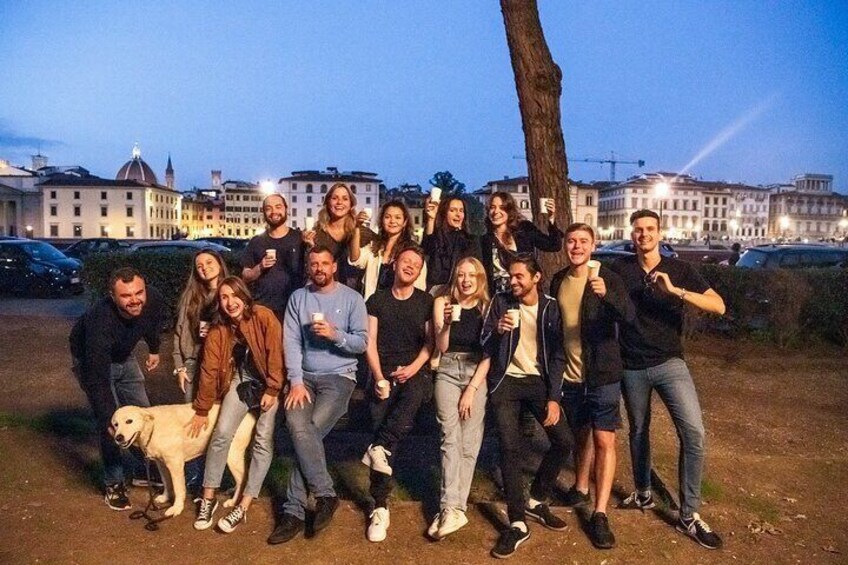 Group Pic by the River Arno
