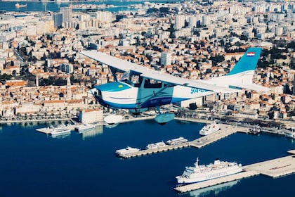 Fra Sinj: Panoramaflyvning over Split