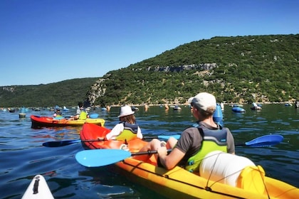 Vanuit Poreč: Dagtocht kajakken op zee Lim Bay