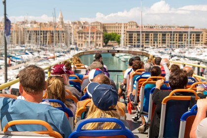 Marseille: Hop-On Hop-Off Bustur & Panier Walking Tour