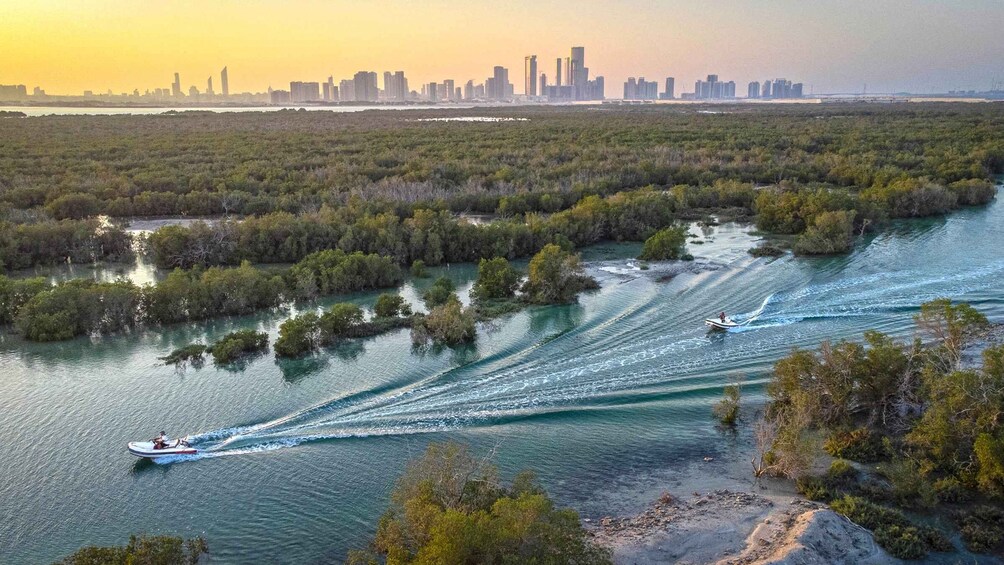 Picture 7 for Activity Abu Dhabi: Yas Island Self-Driving Guided Speedboat Tour