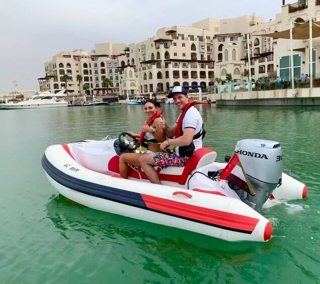 Picture 8 for Activity Abu Dhabi: Yas Island Self-Driving Guided Speedboat Tour