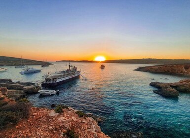 Malta: Cruise bij zonsondergang naar de Blue Lagoon