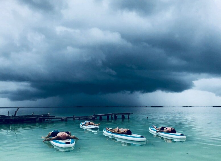 Picture 1 for Activity From Tulum: SUP Yoga Class in Sian Ka'an