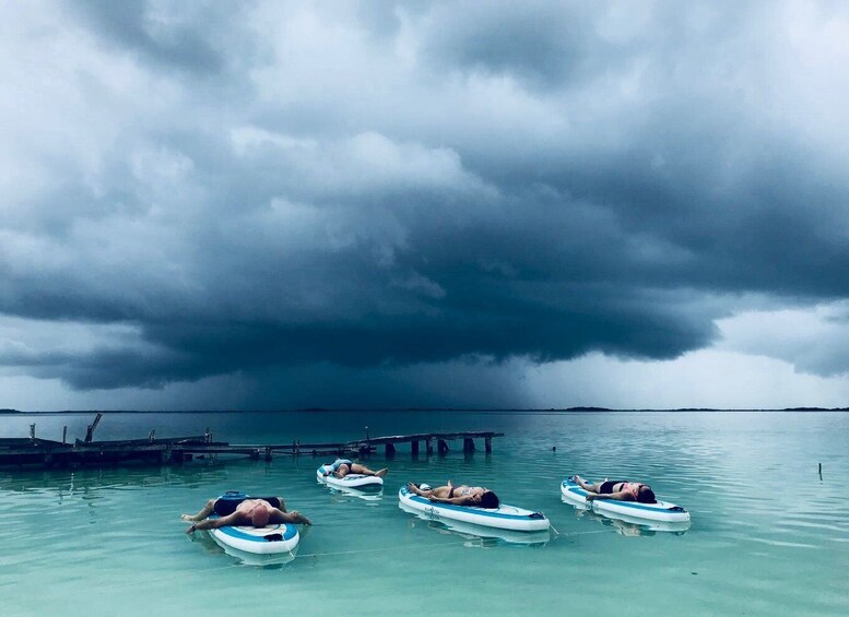 Picture 1 for Activity From Tulum: SUP Yoga Class in Sian Ka'an